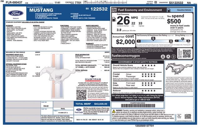 2025 Ford Mustang EcoBoost Premium