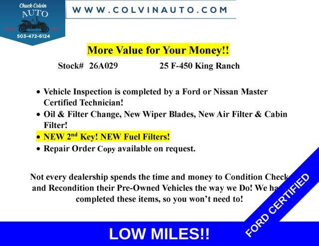 2025 Ford F-450SD King Ranch DRW