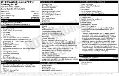 2018 Chevrolet Colorado Z71