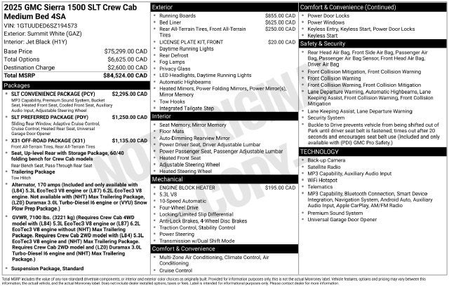 2025 GMC Sierra 1500 SLT