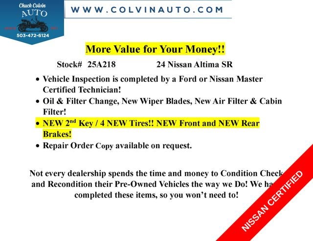 2024 Nissan Altima 2.5 SR