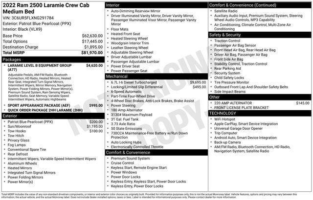 2022 RAM 2500 Laramie