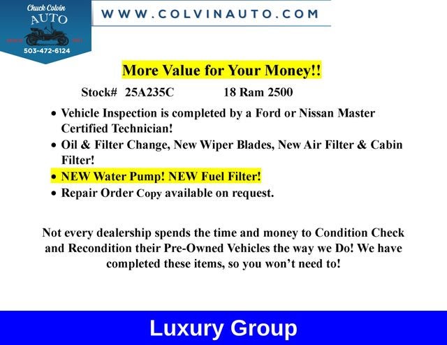 2018 RAM 2500 Big Horn