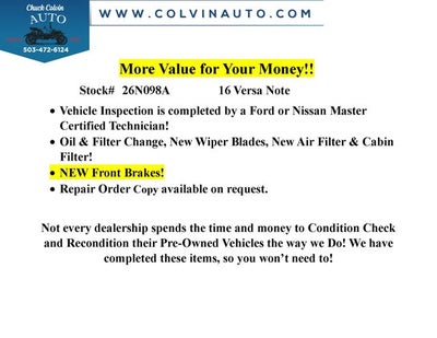 2016 Nissan Versa Note SV