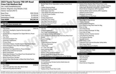 2023 Toyota Tacoma TRD Off-Road V6