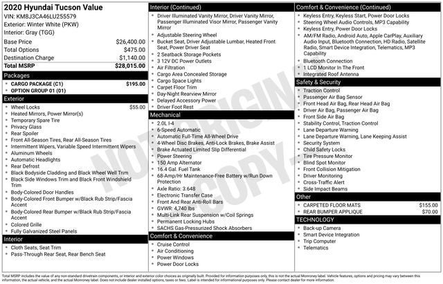2020 Hyundai Tucson Value